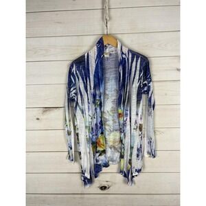 Floral Blue and White Women's Blouse